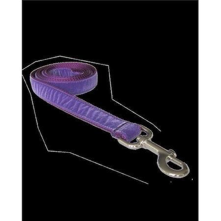 Sassy Dog Wear VELVET PURPLE3-L Velvet Purple Dog Leash - Medium